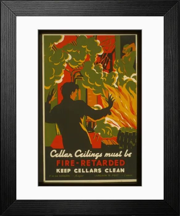 Framed Print : Cellar ceilings must be fire-retarded Keep cellars clean Framed Print : Cellar ceilings must be fire-retarded Keep cellars clean