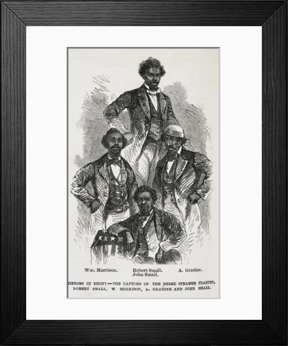 Framed Print : Heroes in Ebony - The captors of the Rebel steamer Planter Framed Print : Heroes in Ebony - The captors of the Rebel steamer Planter