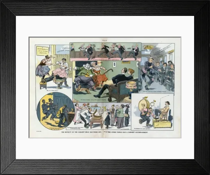 Framed Print : The novelty of the cabaret meal has worn off; it is time oth Framed Print : The novelty of the cabaret meal has worn off; it is time oth