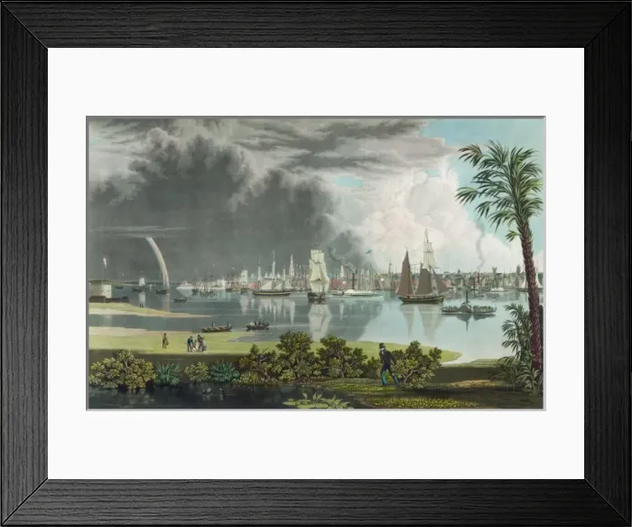 Framed Print : City of Charleston, South Carolina, looking across Cooper s Framed Print : City of Charleston, South Carolina, looking across Cooper s