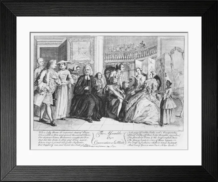 Framed Print : The assemble or conversation a la mode Framed Print : The assemble or conversation a la mode