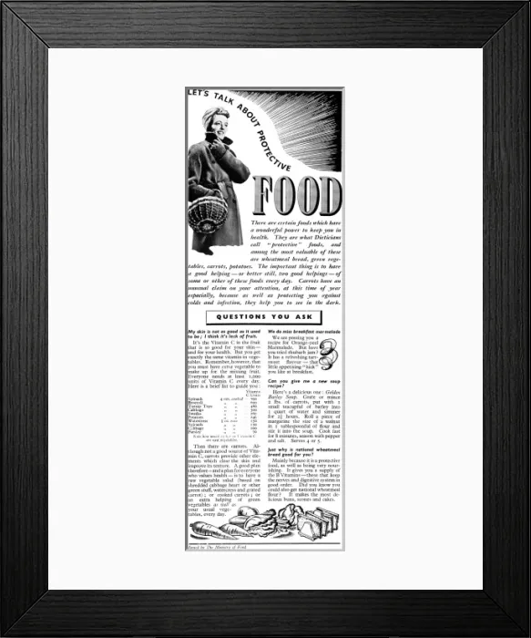 Framed Print : Advert for The Ministry of Food 1942 Framed Print : Advert for The Ministry of Food 1942