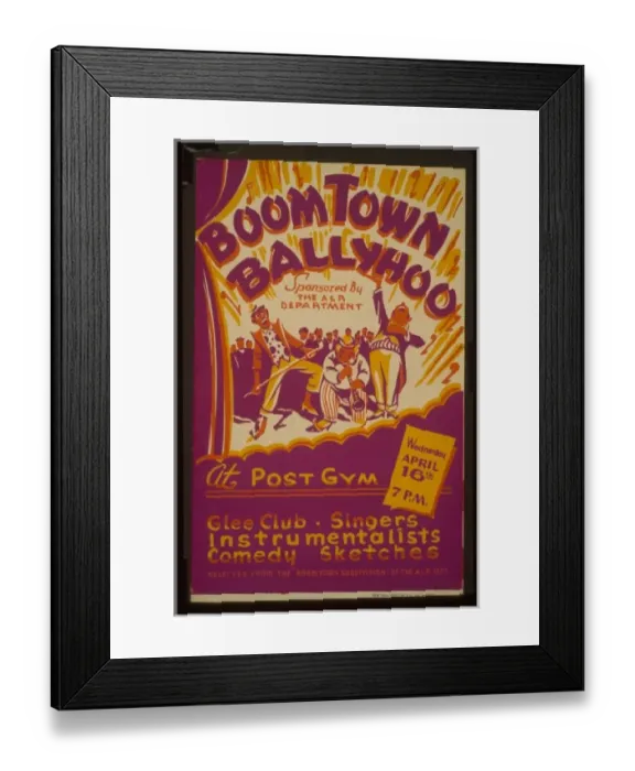 Framed Print : Boom Town ballyhoo - sponsored by the A&R Department - at th Framed Print : Boom Town ballyhoo - sponsored by the A&R Department - at th