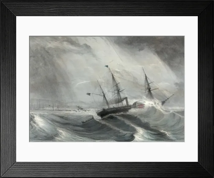Framed Print : The U. S. Steam Frigate Mississippi, Com re M. C. Perry--Goin Framed Print : The U. S. Steam Frigate Mississippi, Com re M. C. Perry--Goin