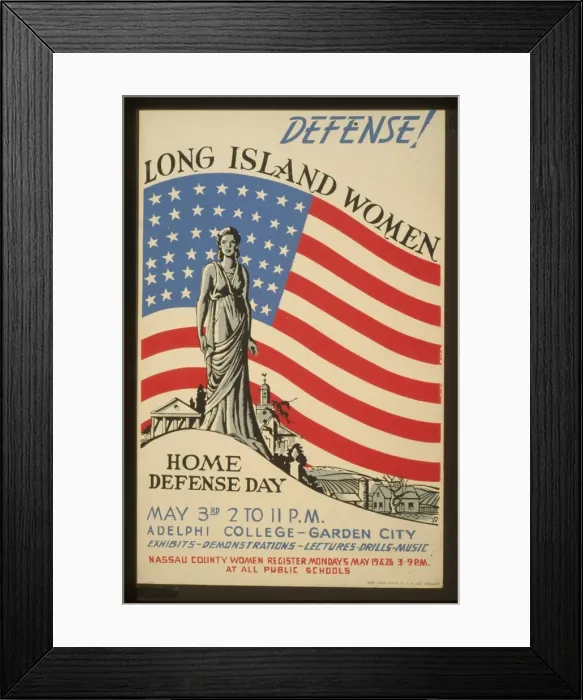 Framed Print : Defense! Long Island women : Home defense day : Exhibits - d Framed Print : Defense! Long Island women : Home defense day : Exhibits - d