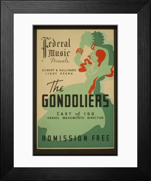 Framed Print : Federal Music presents Gilbert & Sullivans light opera Framed Print : Federal Music presents Gilbert & Sullivans light opera