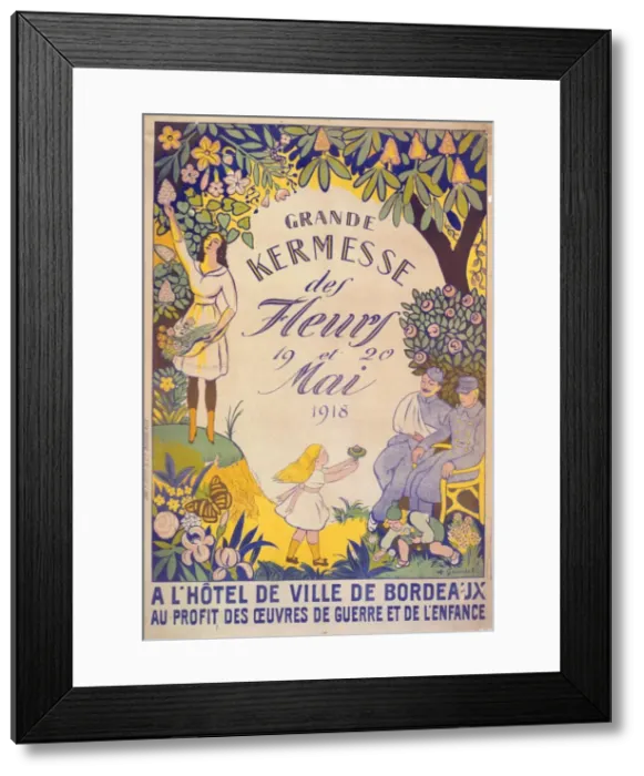 Framed Print : Grande kermesse des fleurs 19 et 20 mai 1918. A l Hotel de V Framed Print : Grande kermesse des fleurs 19 et 20 mai 1918. A l Hotel de V