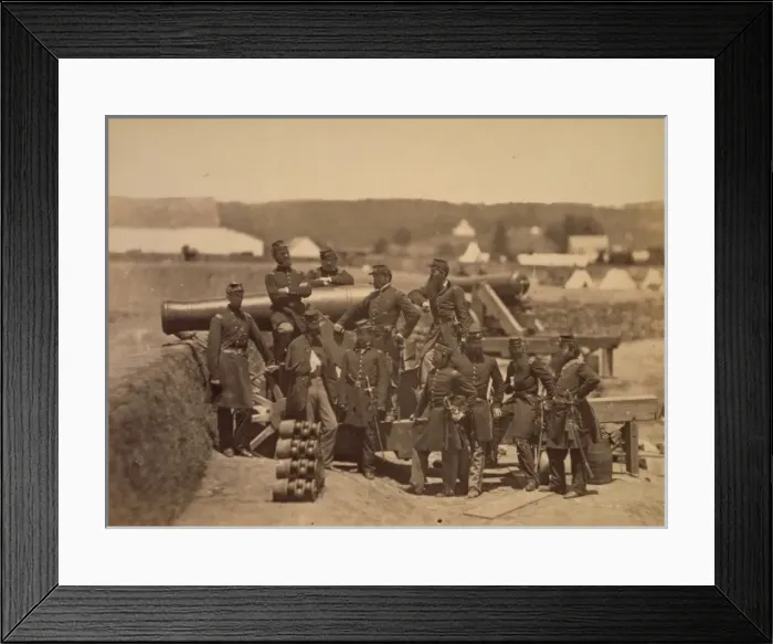 Framed Print : Officers of the 69th New York State Militia, Fort Corcoran Framed Print : Officers of the 69th New York State Militia, Fort Corcoran