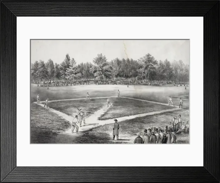 Framed Print : The American national game of base ball. Grand match for Framed Print : The American national game of base ball. Grand match for