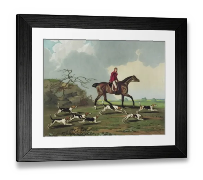 Framed Print : Captain Ricketts on his hunter Mask Framed Print : Captain Ricketts on his hunter Mask