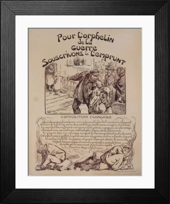 Framed Print : Pour l orphelin de la guerre souscrivons ? Emprunt Pour l orphelin de la guerre souscrivons ? Framed Print : Pour l orphelin de la guerre souscrivons ? Emprunt Pour l orphelin de la guerre souscrivons ?
