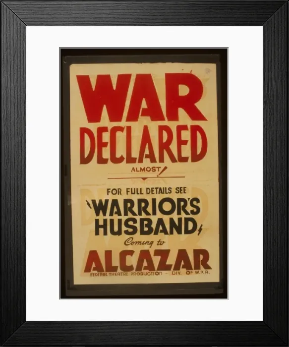 Framed Print : War declared Almost! : For full details see Warriors husban Framed Print : War declared Almost! : For full details see Warriors husban
