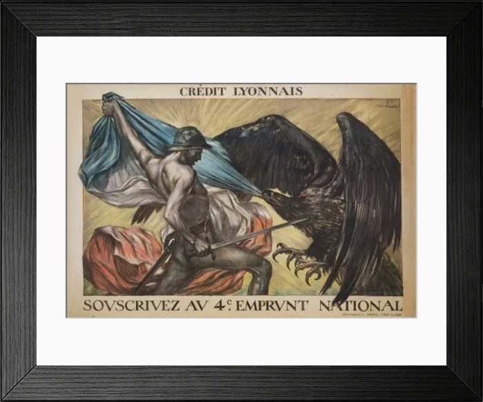 Framed Print : Credit Lyonnais. Souscrivez au 4e Emprunt National Framed Print : Credit Lyonnais. Souscrivez au 4e Emprunt National