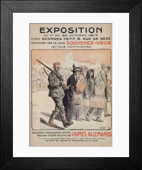 Framed Print : Exposition du 1er au 30 octobre 1917... organisee par l Framed Print : Exposition du 1er au 30 octobre 1917... organisee par l