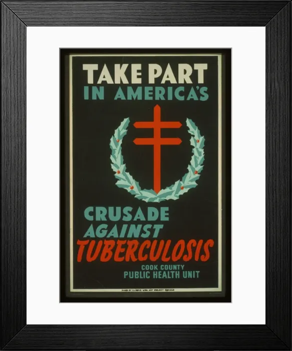 Framed Print : Take part in Americas crusade against tuberculosis Cook Cou Framed Print : Take part in Americas crusade against tuberculosis Cook Cou