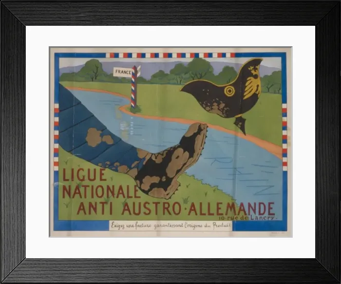 Framed Print : Ligue Nationale anti Austro-Allemande: Exigez une facture ga Framed Print : Ligue Nationale anti Austro-Allemande: Exigez une facture ga