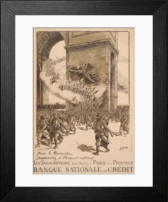 Framed Print : Pour le triomphe souscrivez e l emprunt national. Les souscr Framed Print : Pour le triomphe souscrivez e l emprunt national. Les souscr