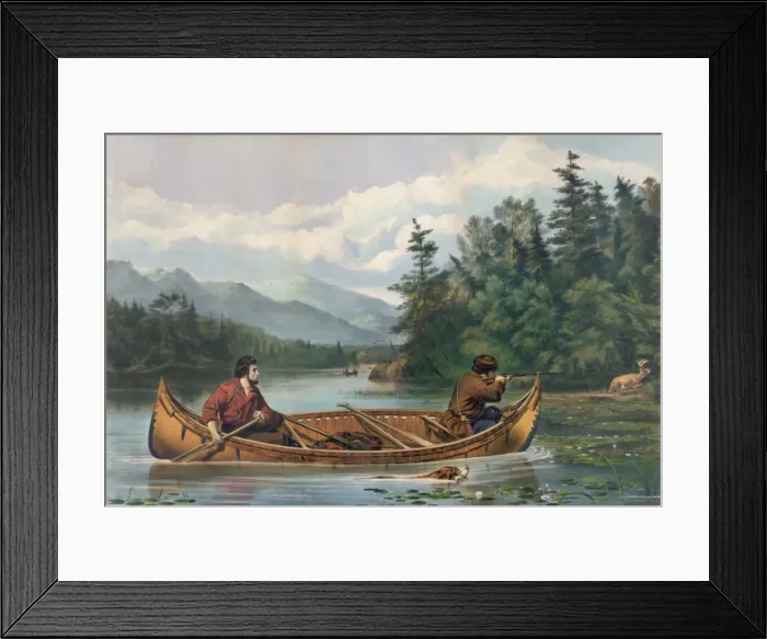Framed Print : American hunting scenes: a good chance Framed Print : American hunting scenes: a good chance