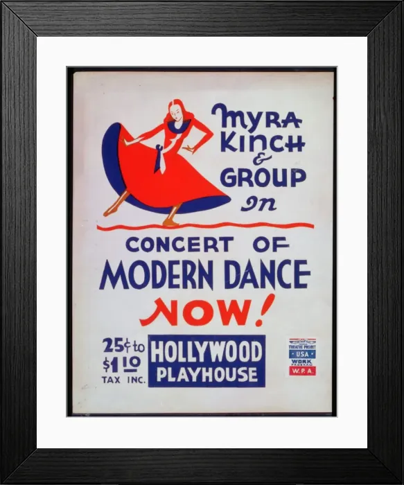 Framed Print : Myra Kinch & group in concert of modern dance now Framed Print : Myra Kinch & group in concert of modern dance now
