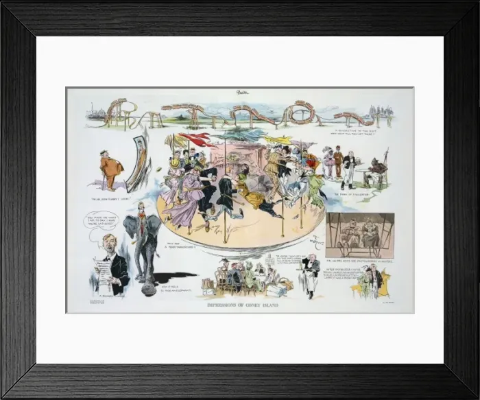 Framed Print : Impressions of Coney Island Framed Print : Impressions of Coney Island