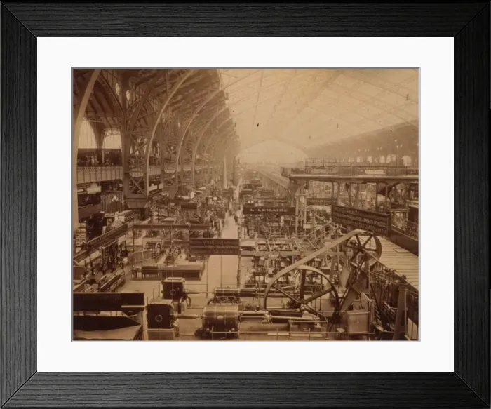 Framed Print : Interior of the Gallery of Machines, Paris Exposition, 1889 Framed Print : Interior of the Gallery of Machines, Paris Exposition, 1889