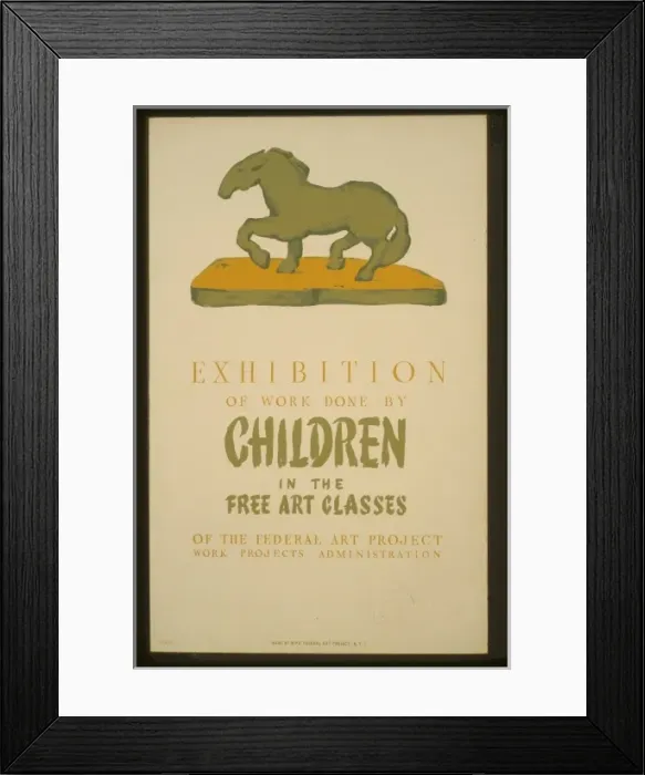 Framed Print : Exhibition of work done by children in the free art classes Framed Print : Exhibition of work done by children in the free art classes