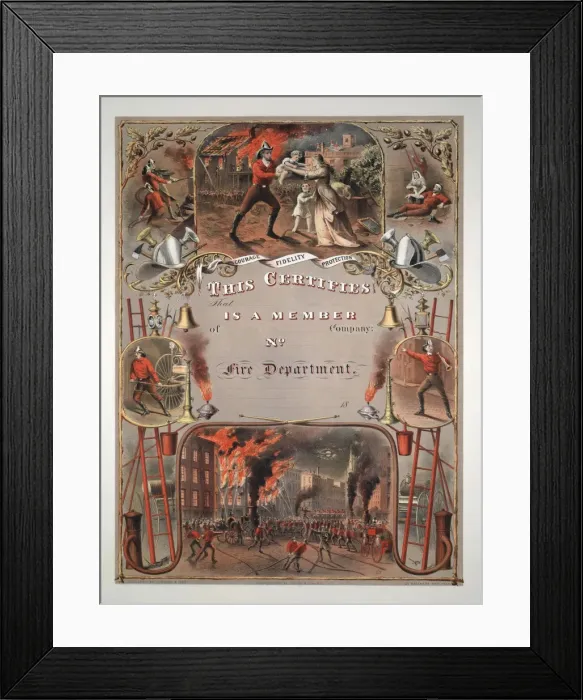 Framed Print : This certifies that... is a member of... company; No Framed Print : This certifies that... is a member of... company; No