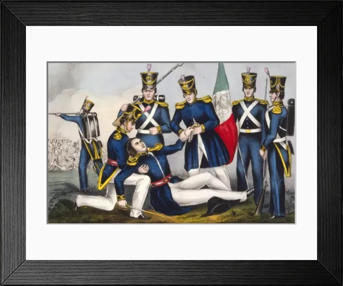 Framed Print : Death of Col. Clay, Battle of Buena Vista, Feby. 23d, 1847 Framed Print : Death of Col. Clay, Battle of Buena Vista, Feby. 23d, 1847