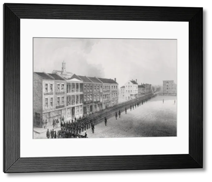 Framed Print : The First Union dress parade in Nashville. The 51st Regiment Framed Print : The First Union dress parade in Nashville. The 51st Regiment