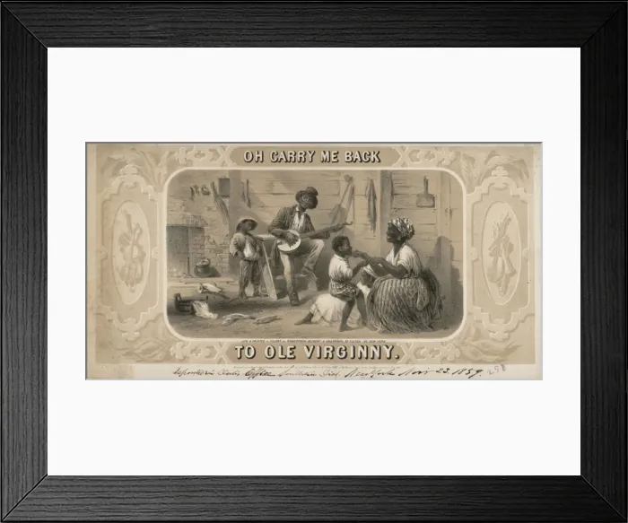 Framed Print : Oh carry me back to ole Virginny Framed Print : Oh carry me back to ole Virginny