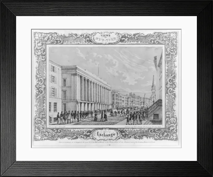 Framed Print : Views of New York--Exchange Framed Print : Views of New York--Exchange