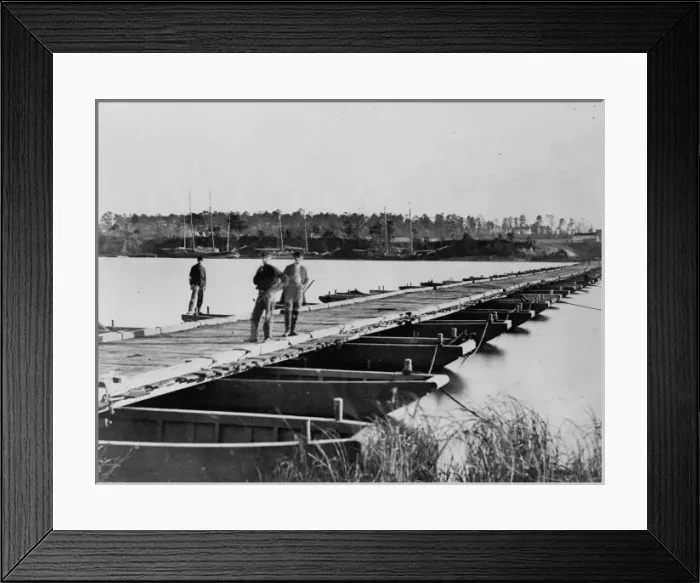 Framed Print : Pontoon across Appomattox creek Framed Print : Pontoon across Appomattox creek