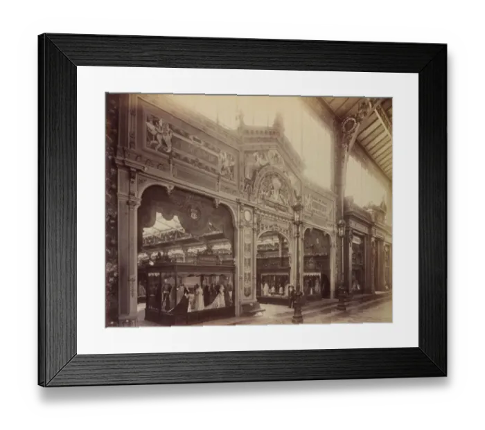 Framed Print : Clothing exhibit, Palace of Diverse Industries, Paris Exposi Framed Print : Clothing exhibit, Palace of Diverse Industries, Paris Exposi