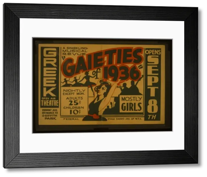 Framed Print : A sparkling musical revue Gaieties of 1936 A sparkling music Framed Print : A sparkling musical revue Gaieties of 1936 A sparkling music
