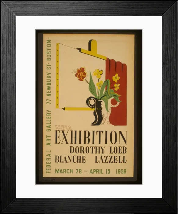 Framed Print : WPA exhibition of Dorothy Loeb and Blanche Lazzell Federal A