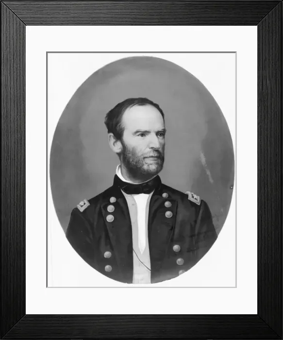Framed Print : General William Sherman, head-and-shoulders portrait, facing Framed Print : General William Sherman, head-and-shoulders portrait, facing