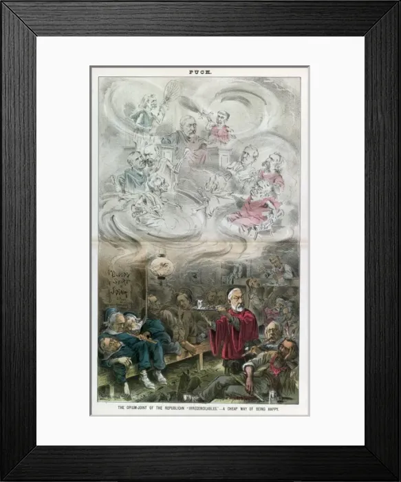 Framed Print : The opium-joint of the Republican irreconcilables - a cheap Framed Print : The opium-joint of the Republican irreconcilables - a cheap