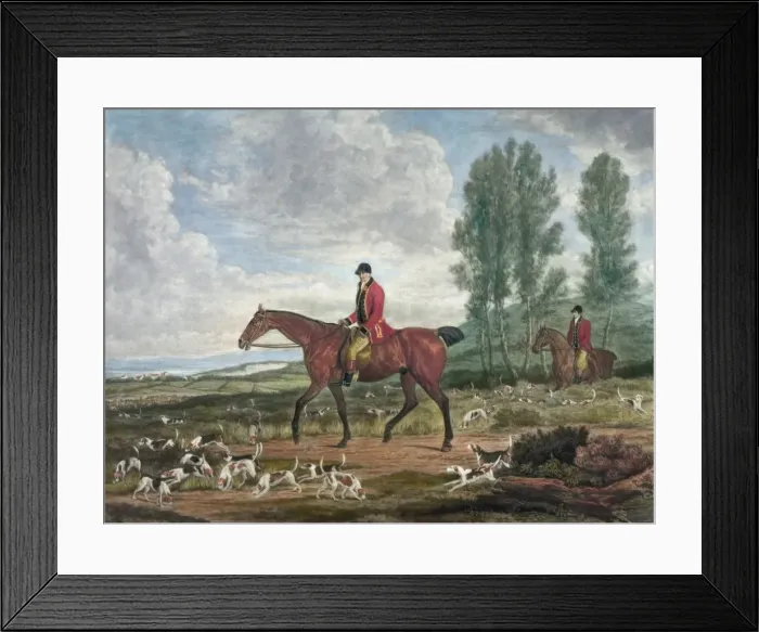 Framed Print : Richard Davis, huntsman to his majestys harriers, 1789-1812 Framed Print : Richard Davis, huntsman to his majestys harriers, 1789-1812