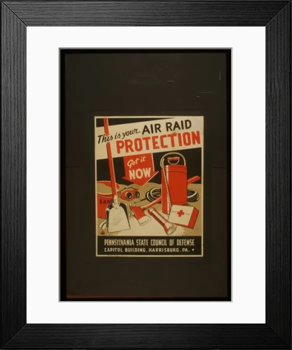 Framed Print : This is your air raid protection Get it now Framed Print : This is your air raid protection Get it now