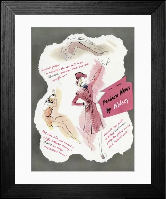 Framed Print : Advert for Wolsey womens clothing 1941 Framed Print : Advert for Wolsey womens clothing 1941