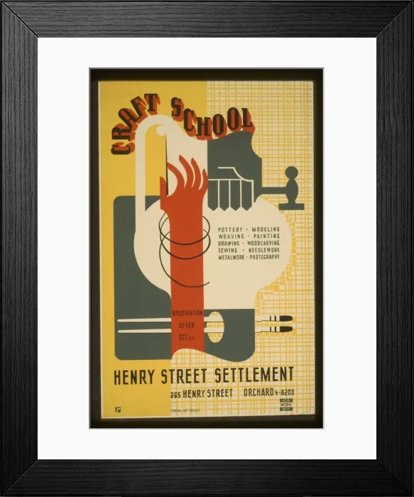 Framed Print : Craft school Pottery, modeling, weaving, painting, drawing Framed Print : Craft school Pottery, modeling, weaving, painting, drawing