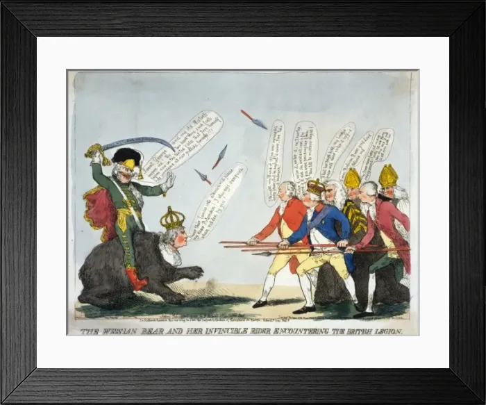 Framed Print : The Russian bear and her invincible rider encountering the B Framed Print : The Russian bear and her invincible rider encountering the B