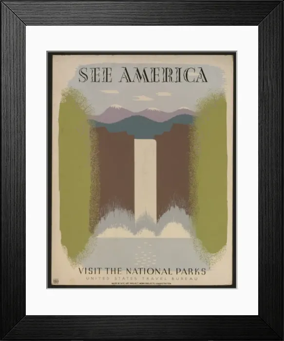 Framed Print : See America Visit the national parks Framed Print : See America Visit the national parks