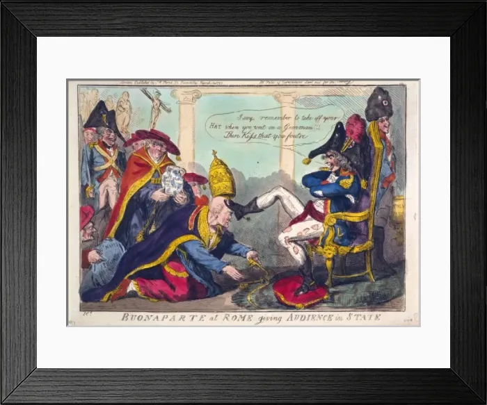 Framed Print : Buonaparte at Rome giving audience in state Framed Print : Buonaparte at Rome giving audience in state