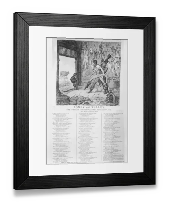 Framed Print : Boney and Talley. The Corsican carcase-butchers reckoning d Framed Print : Boney and Talley. The Corsican carcase-butchers reckoning d