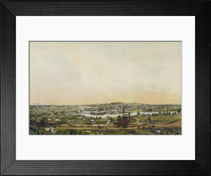 Framed Print : Saco, and Biddeford, Me Framed Print : Saco, and Biddeford, Me