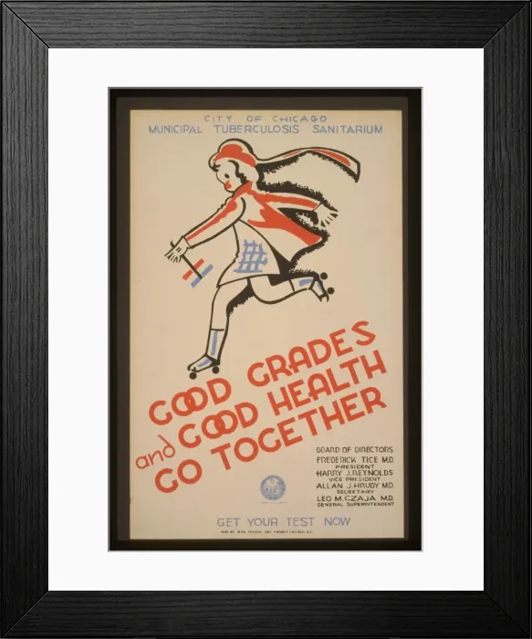 Framed Print : Good grades and good health go together City of Chicago Muni Framed Print : Good grades and good health go together City of Chicago Muni