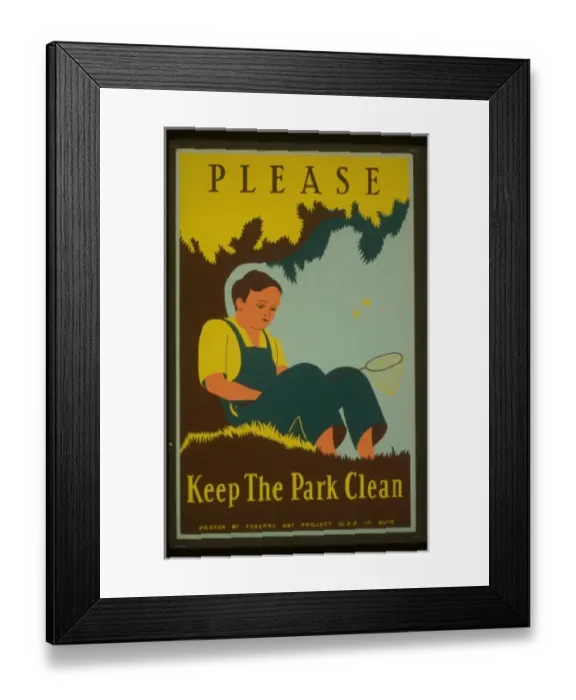 Framed Print : Please keep the park clean Framed Print : Please keep the park clean