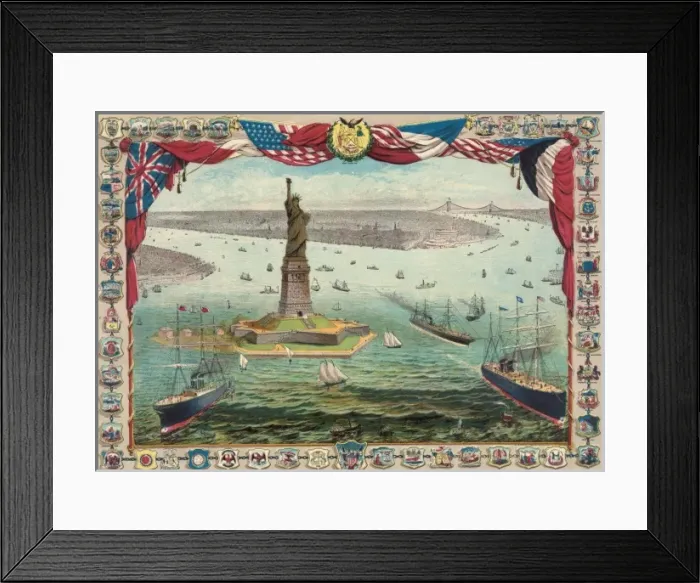 Framed Print : The gift of France to the American people, the Bartholdi col Framed Print : The gift of France to the American people, the Bartholdi col