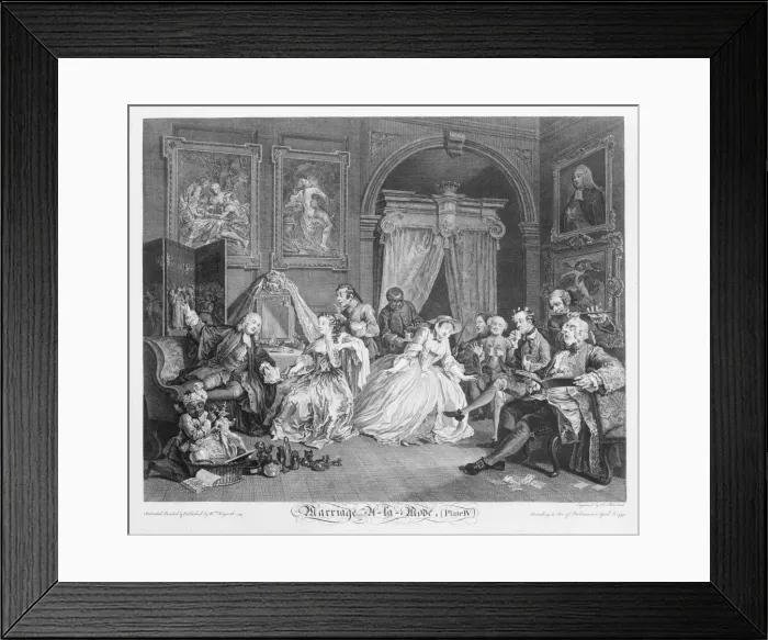 Framed Print : Marriage e la mode--the toilette scene Marriage ꠬a mode--t